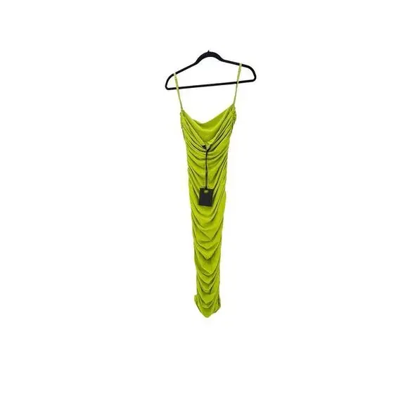 SOLACE London Women's Adler Midi Dress in Chartreuse Size 4 NWT